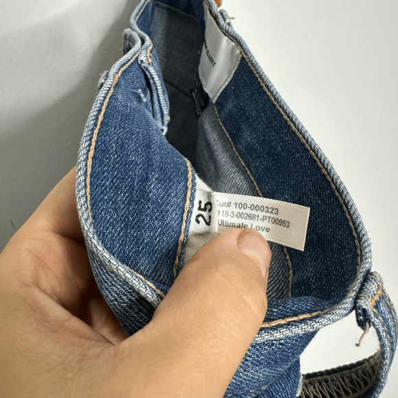 CURRENT/ELLLIOTT Vintage Crop Slim Straight Leg Jean Ultimate Love womens 25 - Picture 7 of 7